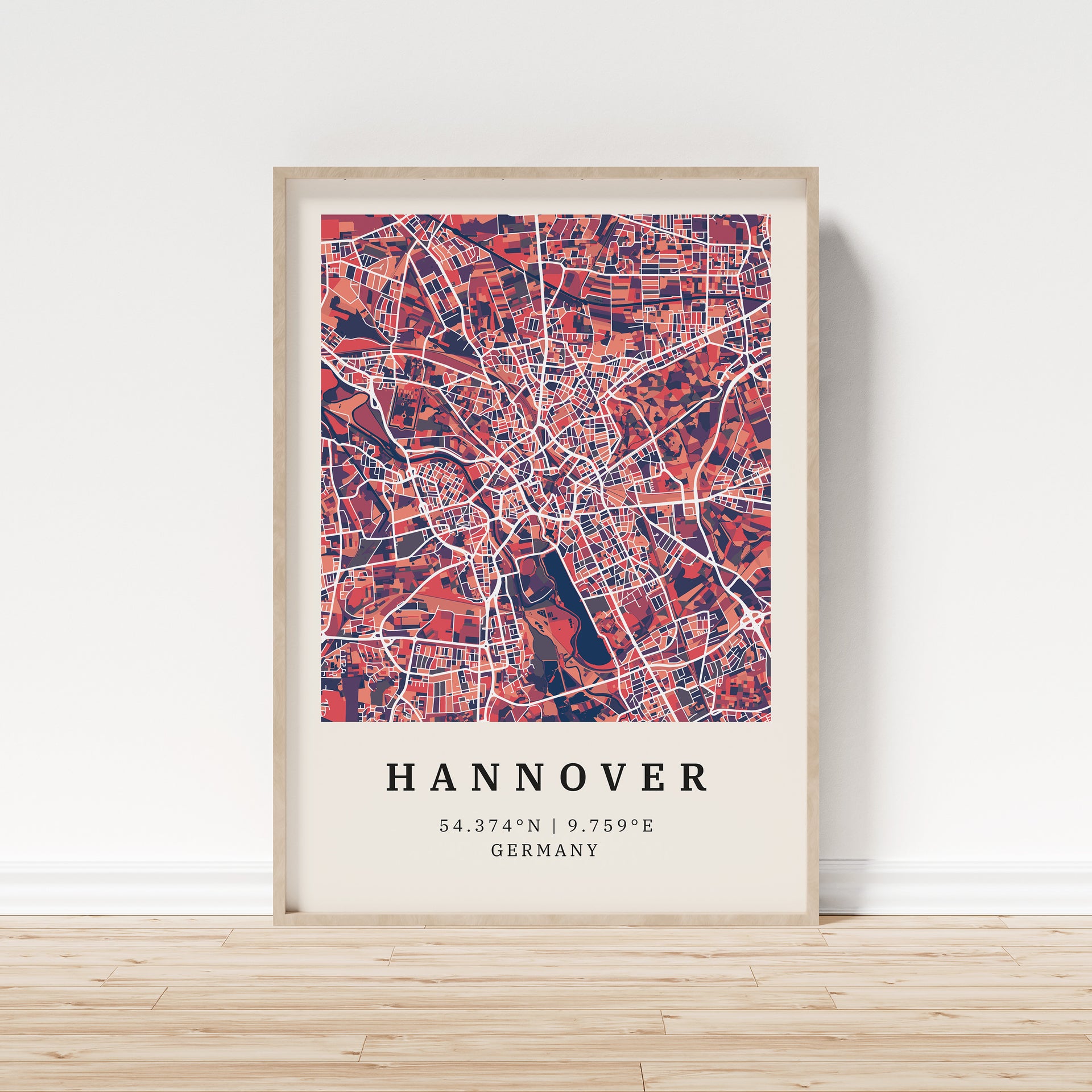 – Personalisierte Hannover vmaps Poster - Geschenke & Stadtkarten